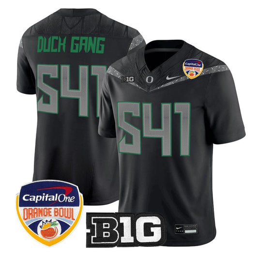 Duck Gang Jersey #541 Oregon Ducks 2026 Orange Bowl Patch Vapor Stitched by My Store NCAA Football Jerseys
