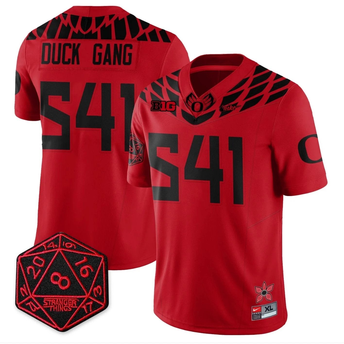 Duck Gang Jersey #541 Oregon Ducks Shoe Duck Stranger Things Vapor Stitched by My Store NCAA Football Jerseys