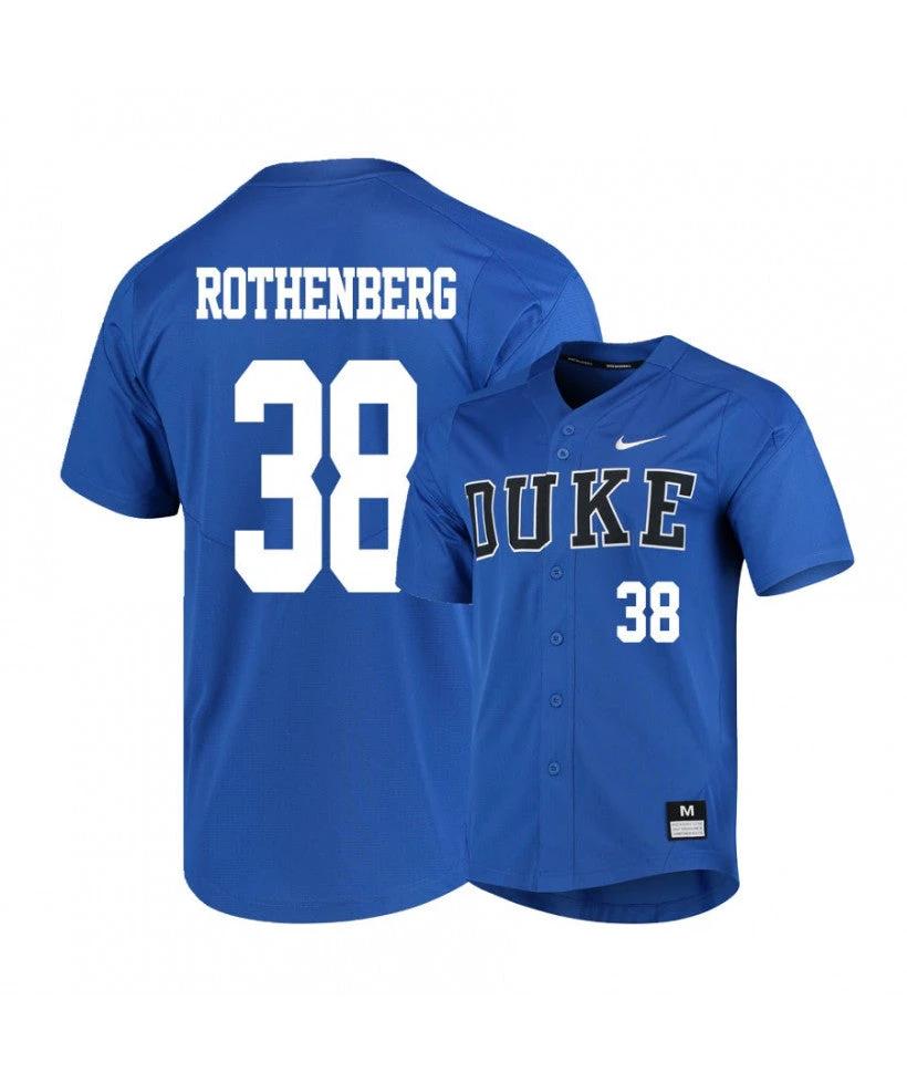 Duke Blue Devils 38 Michael Rothenberg Blue Elite Baseball Jersey by My Store