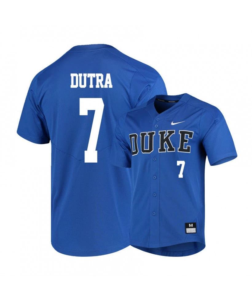 Duke Blue Devils 7 Chris Dutra Blue Elite Baseball Jersey by My Store