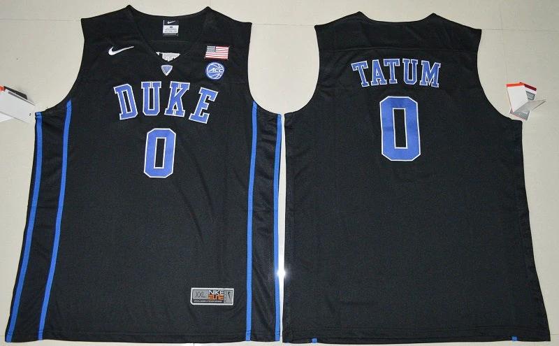 Duke Blue Devils #0 Jayson Tatum Basketball NCAA Basketball Jersey Black by My store basketball