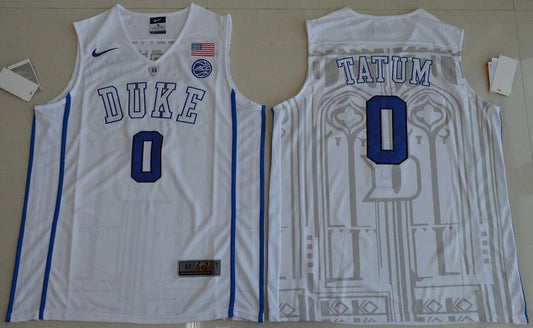Duke Blue Devils #0 Jayson Tatum Basketball NCAA Basketball Jersey White by My store basketball