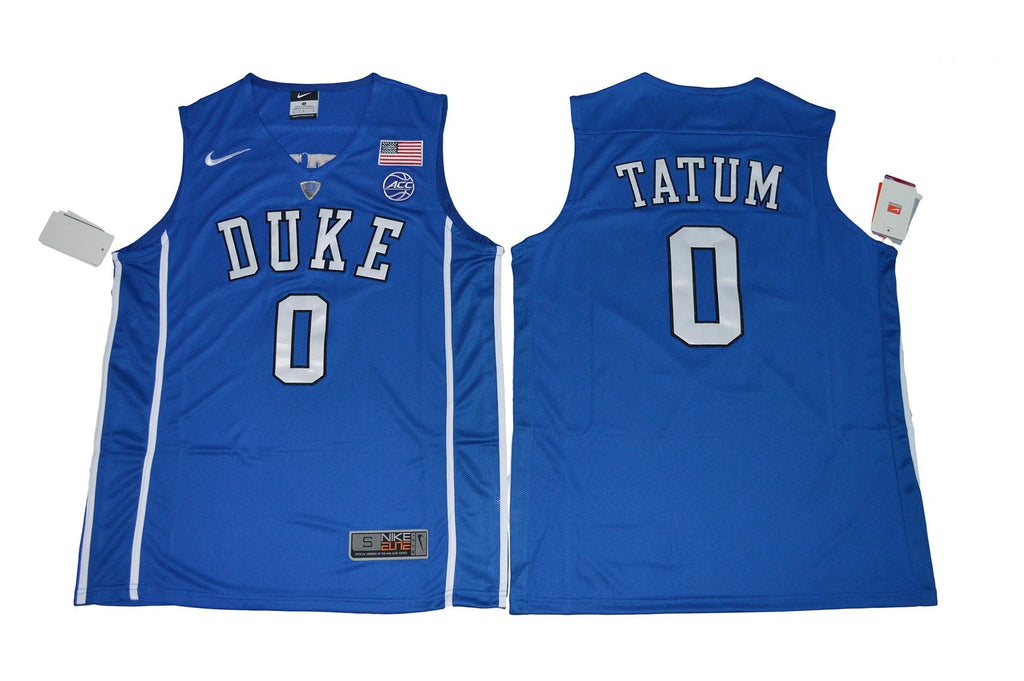 Duke Blue Devils #0 Tatum Basketball NCAA Basketball Jersey Blue by My store basketball