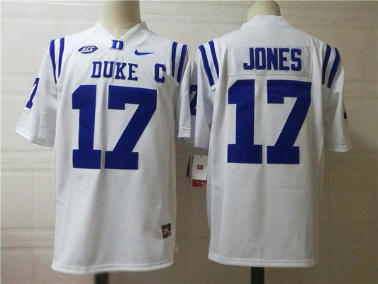 Duke Blue Devils #17 JONES College Football Jersey White by My Store