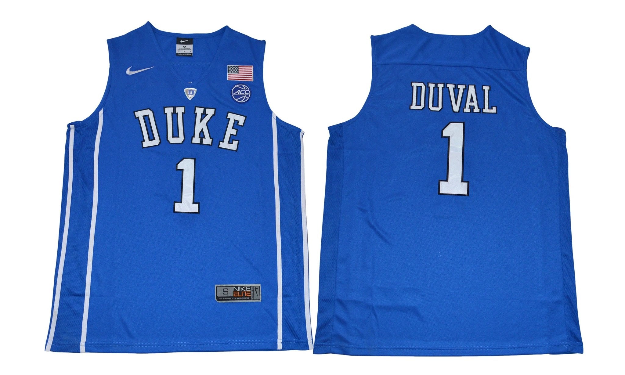 Duke Blue Devils #1 Duval Basketball NCAA Basketball Jersey Blue by My store basketball