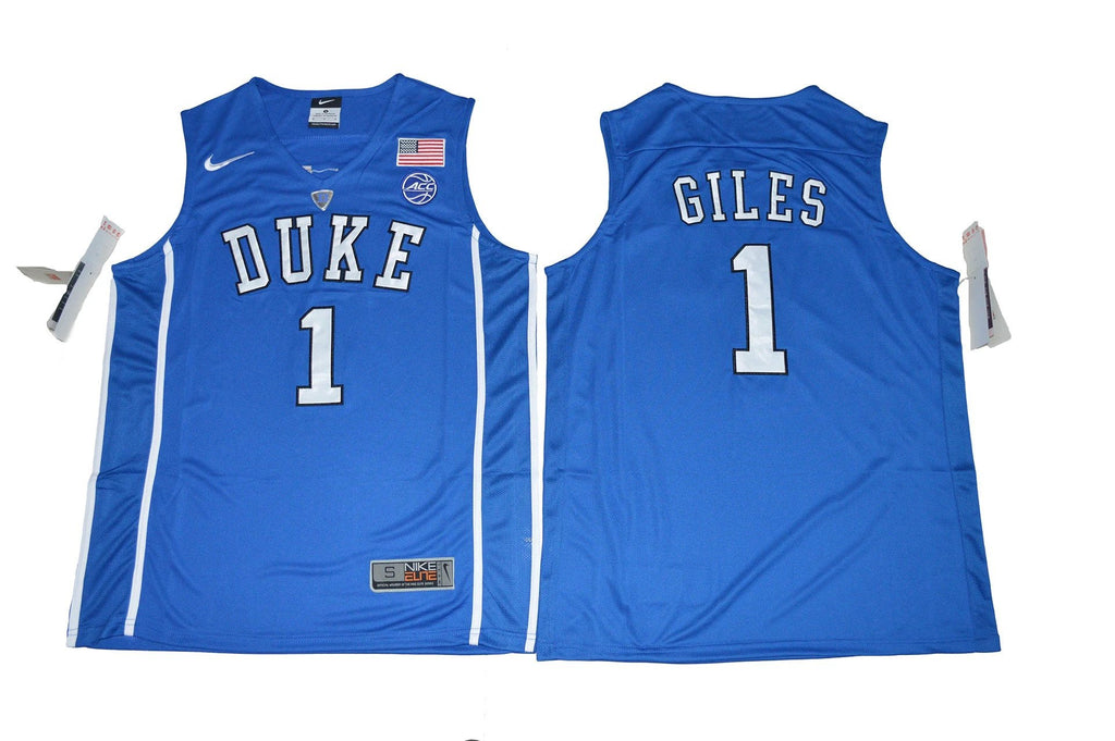 Duke Blue Devils #1 Giles Basketball NCAA Basketball Jersey Blue by My store basketball
