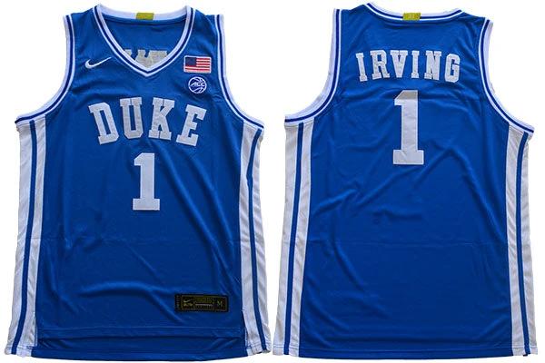 Duke Blue Devils #1 Irving Basketball NCAA Basketball Jersey Blue by My store basketball