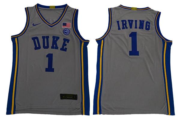 Duke Blue Devils #1 Irving Basketball NCAA Basketball Jersey Grey by My store basketball