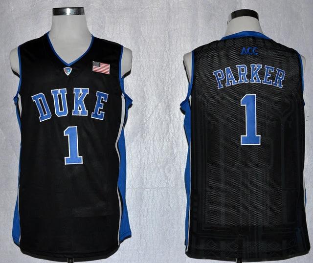 Duke Blue Devils #1 Jabari Parker Basketball NCAA Basketball Jersey Black by My store basketball