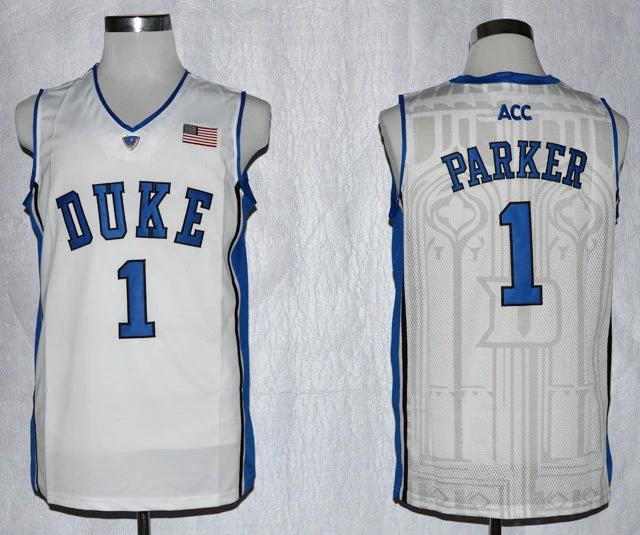Duke Blue Devils #1 Jabari Parker Basketball NCAA Basketball Jersey White by My store basketball
