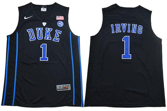 Duke Blue Devils #1 Kyrie Irving Basketball NCAA Basketball Jersey Black V-neck by My store basketball