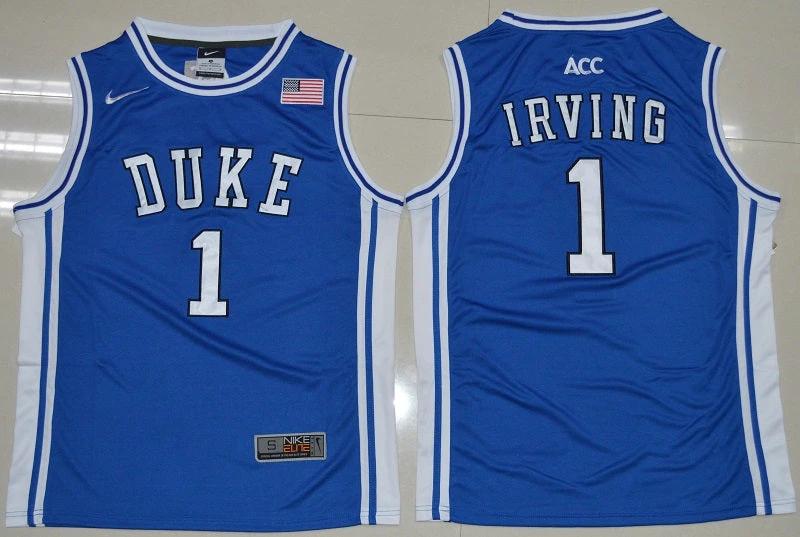 Duke Blue Devils #1 Kyrie Irving Basketball NCAA Basketball Jersey Blue Vintage by My store basketball