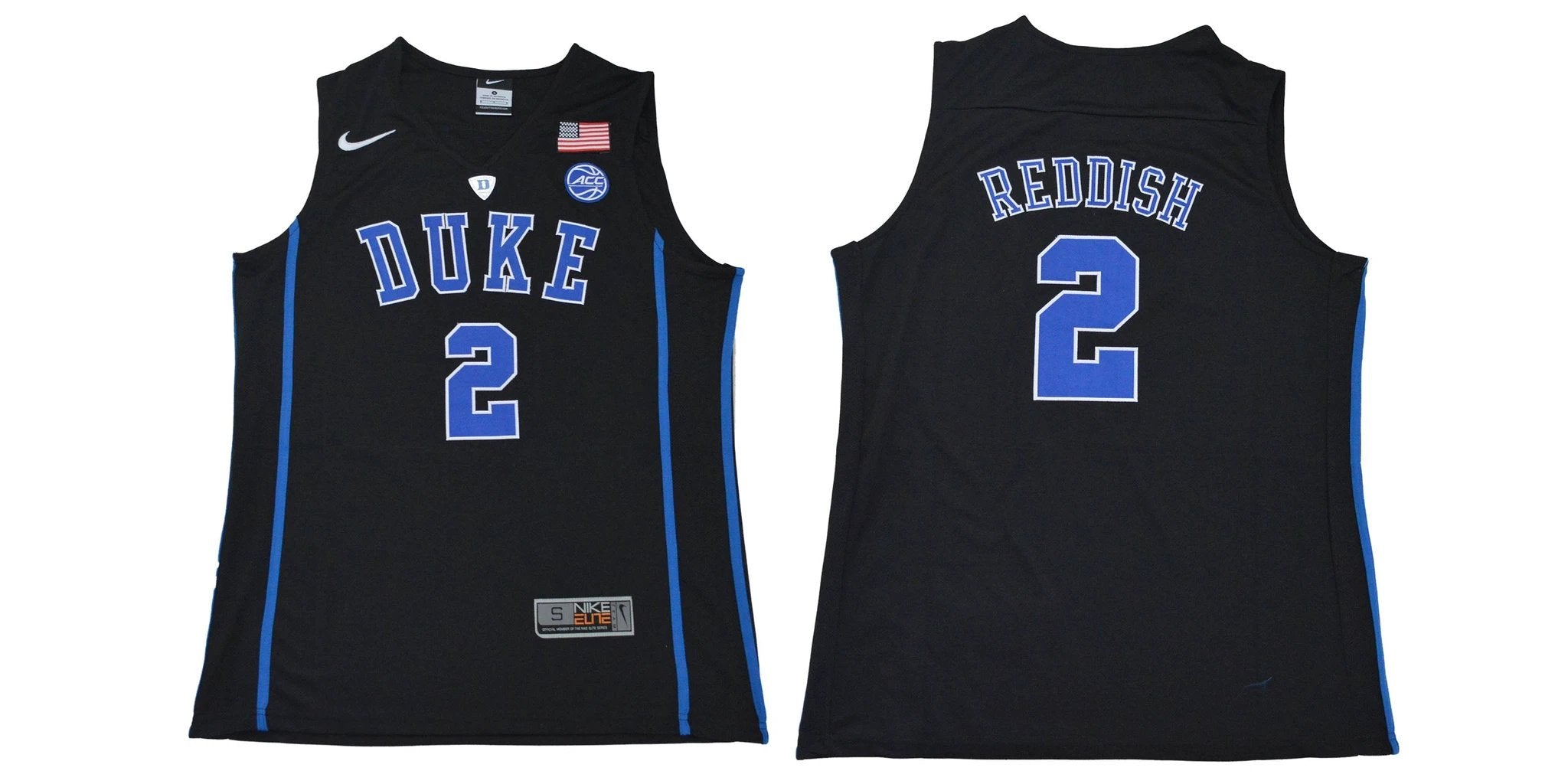 Duke Blue Devils #2 Reddish Basketball NCAA Basketball Jersey Black by My store basketball