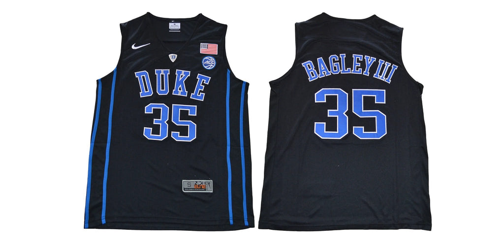 Duke Blue Devils #35 Bagley III Basketball NCAA Basketball Jersey Black by My store basketball