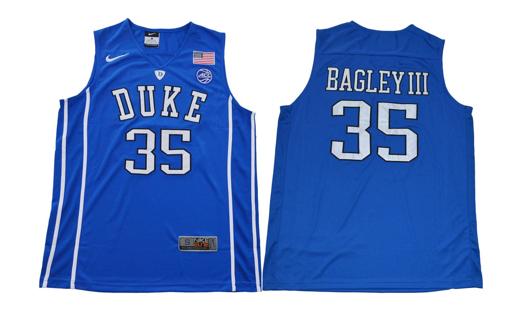 Duke Blue Devils #35 Bagley III Basketball NCAA Basketball Jersey Blue V-neck by My store basketball