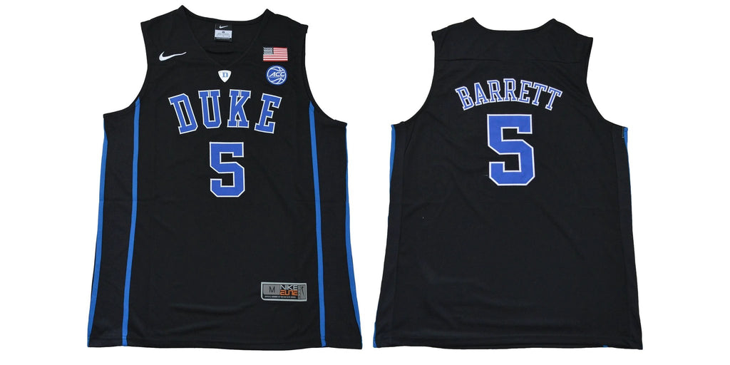 Duke Blue Devils #5 Barrett Basketball NCAA Basketball Jersey Black by My store basketball