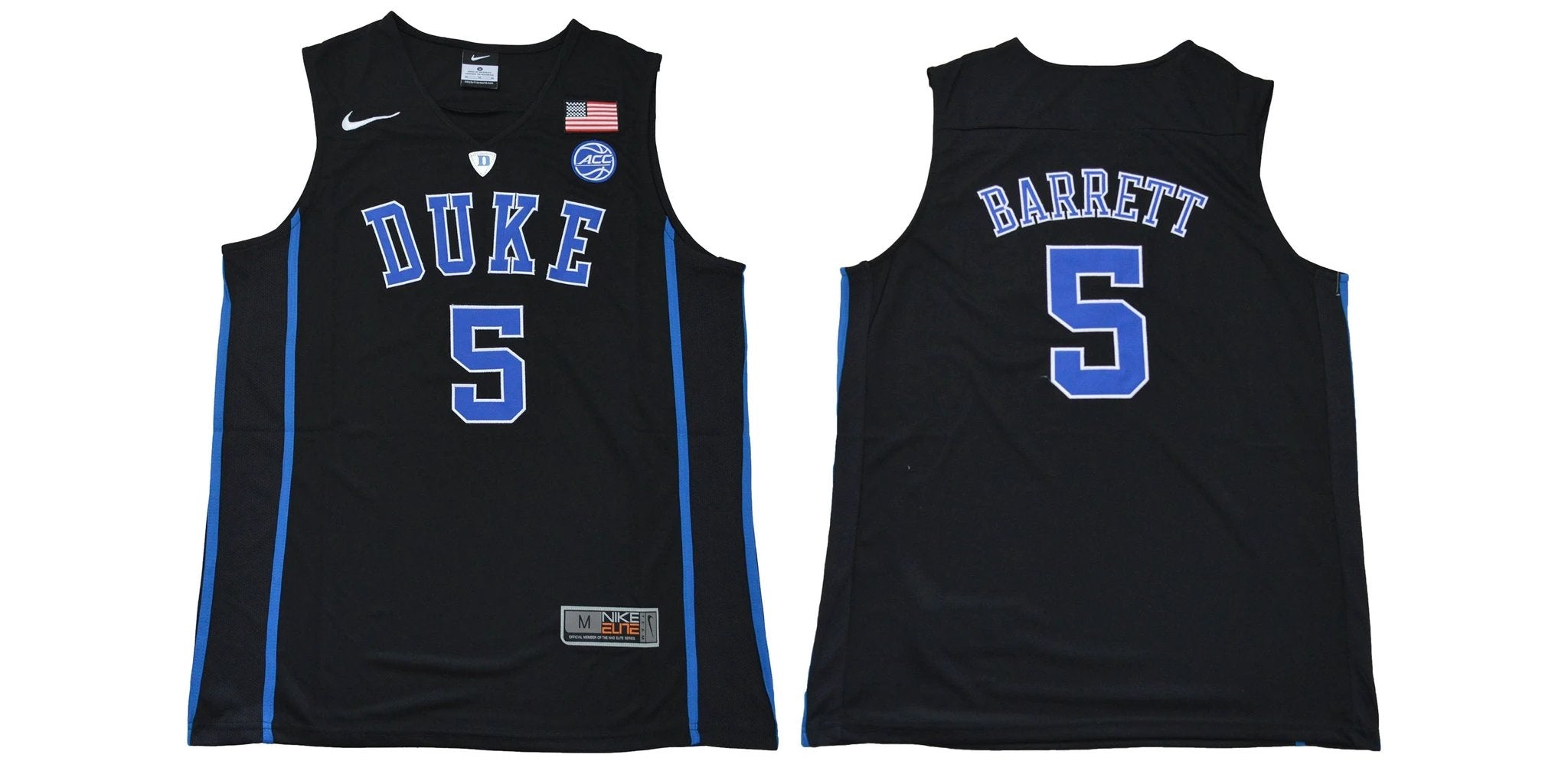 Duke Blue Devils #5 Barrett Basketball NCAA Basketball Jersey Black by My store basketball