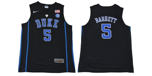 Duke Blue Devils #5 Barrett Basketball NCAA Basketball Jersey Black by My store basketball