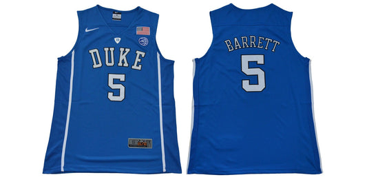 Duke Blue Devils #5 Barrett Basketball NCAA Basketball Jersey Blue by My store basketball