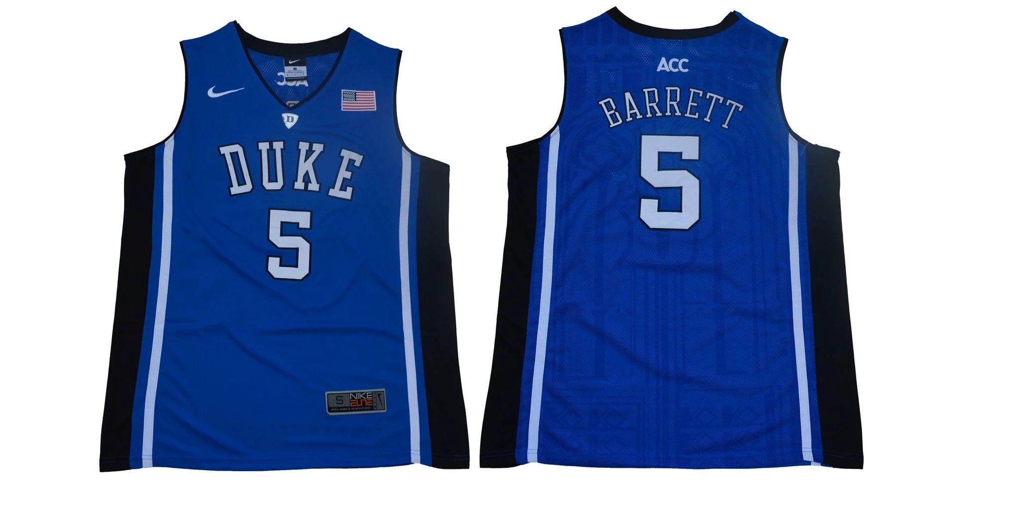 Duke Blue Devils #5 Barrett Basketball NCAA Basketball Jersey Blue Elite by My store basketball