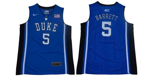 Duke Blue Devils #5 Barrett Basketball NCAA Basketball Jersey Blue Elite by My store basketball