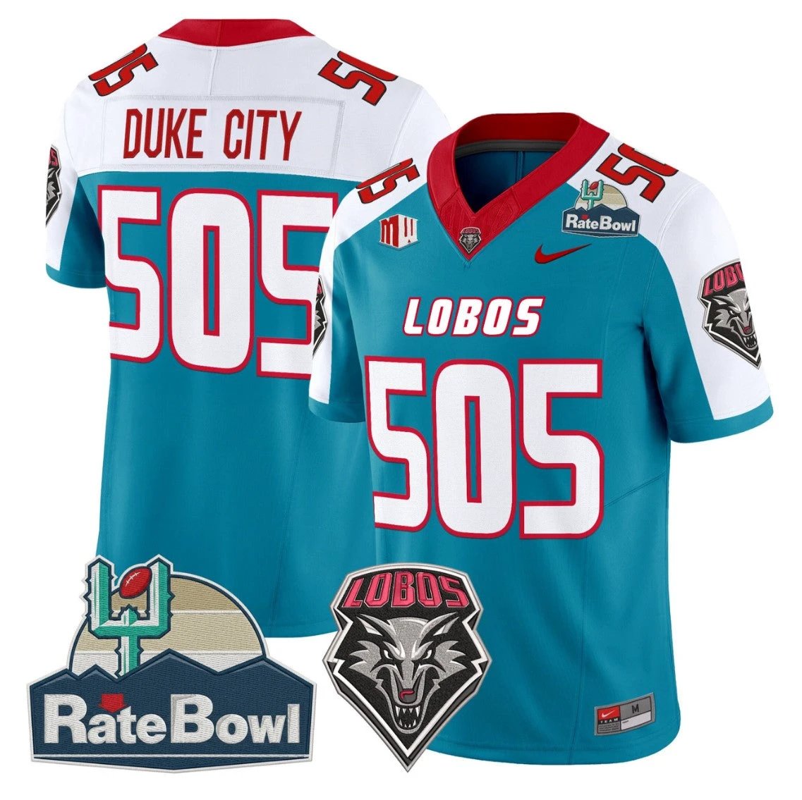 Duke City Jersey #505 New Mexico Lobos 2025 Rate Bowl Vapor Stitched Alternate by NCAA Football Jersey