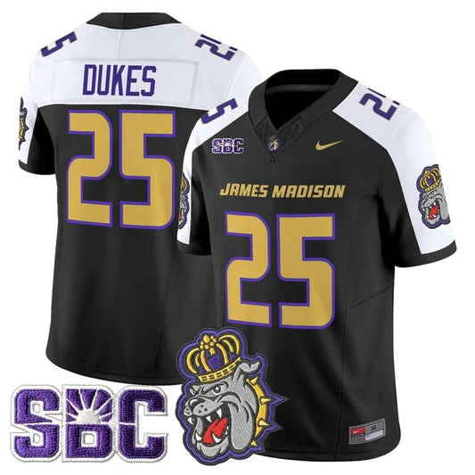 Dukes Jersey #25 James Madison Dukes 2025 Vapor Limited Stitched by My Store NCAA Football Jerseys
