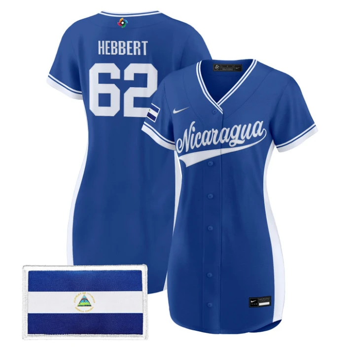 Duque Hebbert Jersey #62 Nicaragua 2026 World Baseball Dress Stitched by My Store
