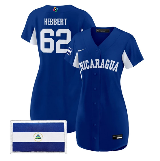 Duque Hebbert Jersey #62 Nicaragua 2026 World Baseball Dress Stitched by My Store