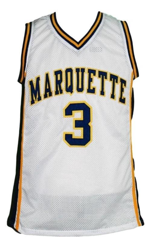 Dwyane Wade Jersey #3 Marquette College Basketball White by My store basketball