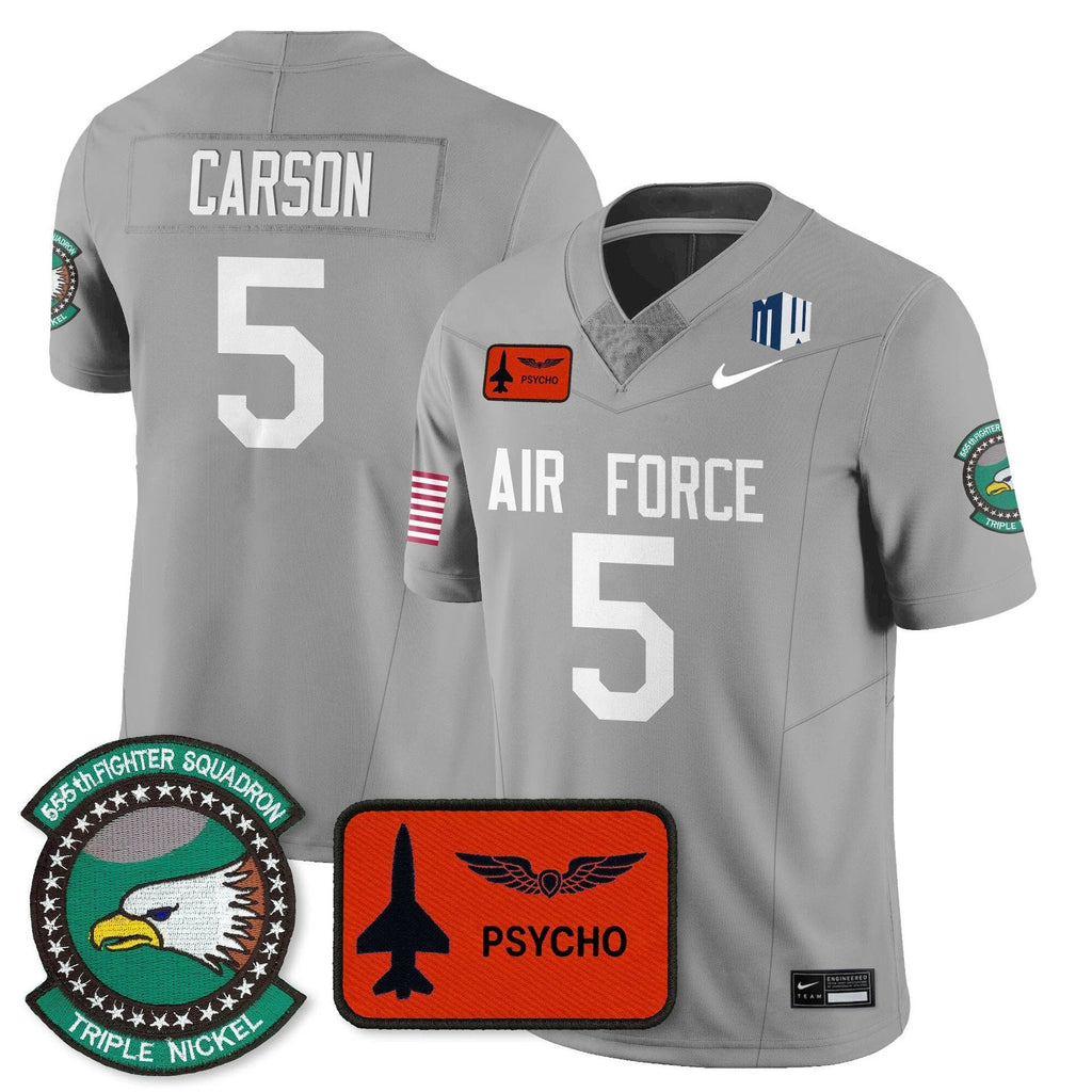 Dylan Carson Jersey #5 Air Force 2025 Honor F-16 Stitched 555th by My Store