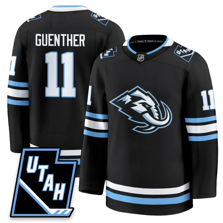 Dylan Guenther Jersey #11 Utah Hockey Mammoth 2025 Limited All Stitched Black by Hockey David