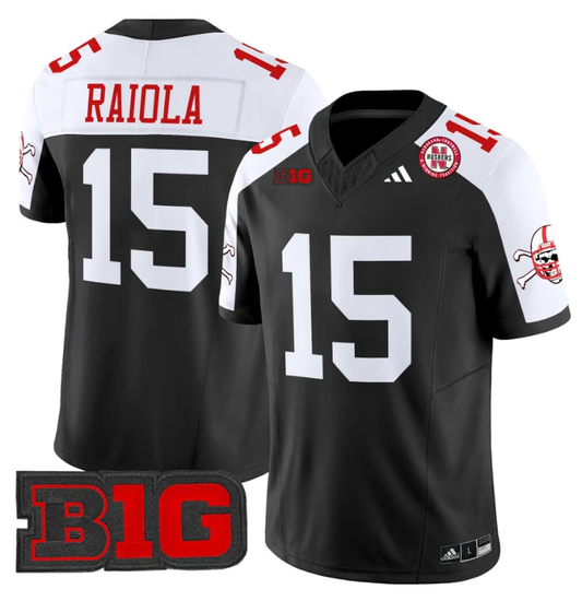Dylan Raiola Jersey #15 Nebraska Cornhuskers 2024 Vapor V2 Football Black Alternate by My Store
