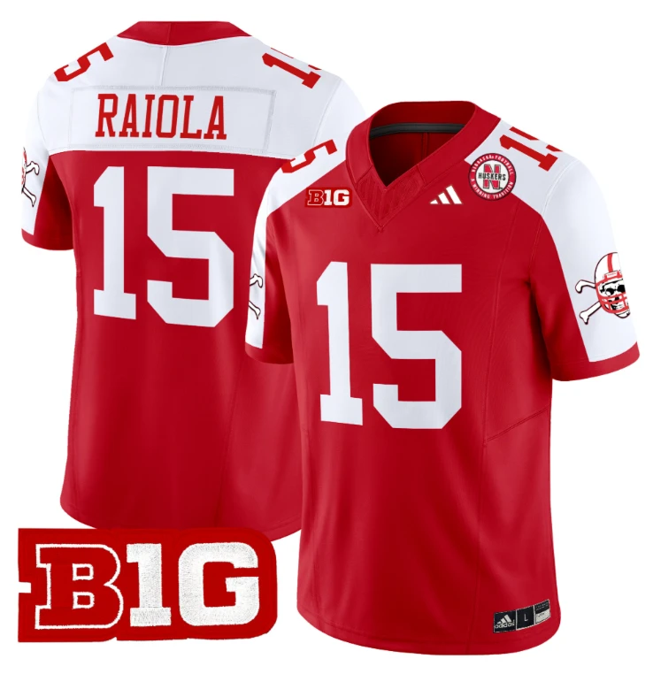 Dylan Raiola Jersey #15 Nebraska Cornhuskers 2024 Vapor V2 Football Red Alternate by My Store