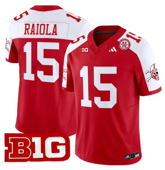 Dylan Raiola Jersey #15 Nebraska Cornhuskers 2024 Vapor V2 Football Red Alternate by My Store