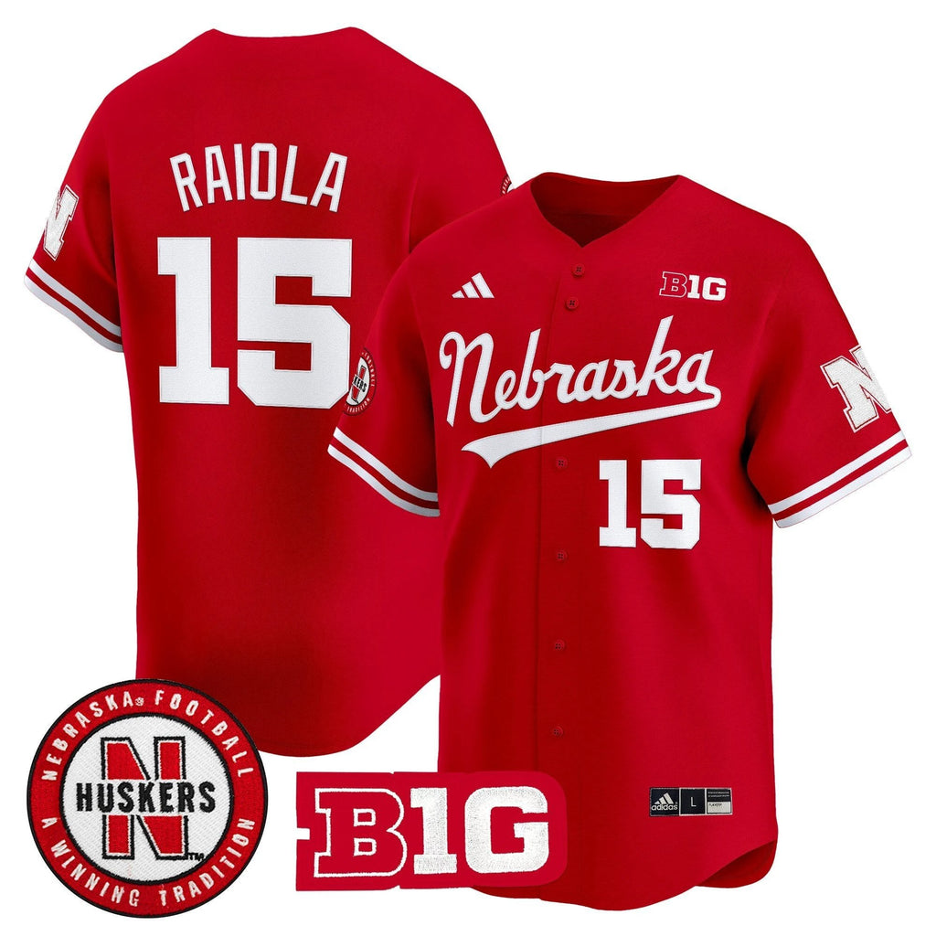 Dylan Raiola Jersey #15 Nebraska Cornhuskers 2025 Vapor Baseball Scarlet by My Store