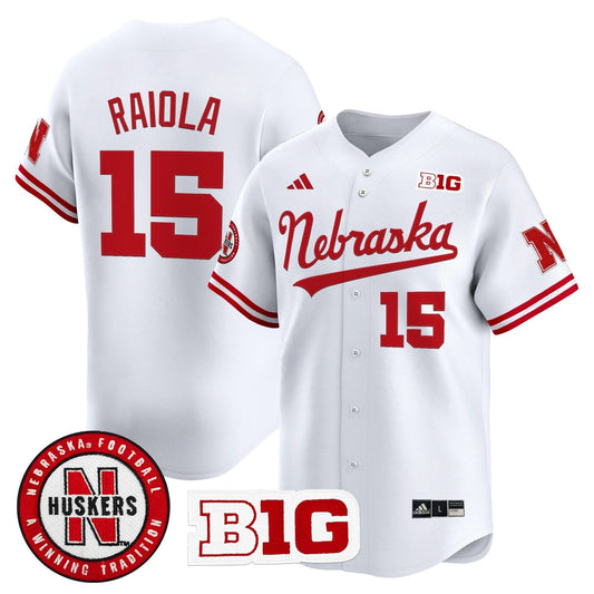 Dylan Raiola Jersey #15 Nebraska Cornhuskers 2025 Vapor Baseball White by My Store