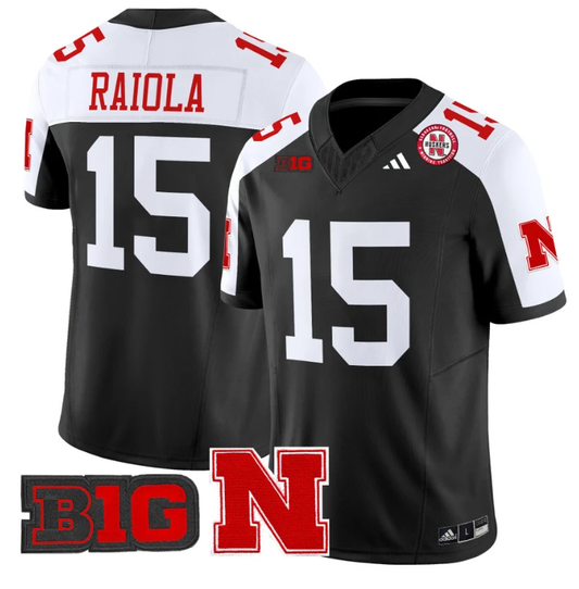 Dylan Raiola Jersey #15 Nebraska Cornhuskers Vapor Limited Football Black Alternate by My Store