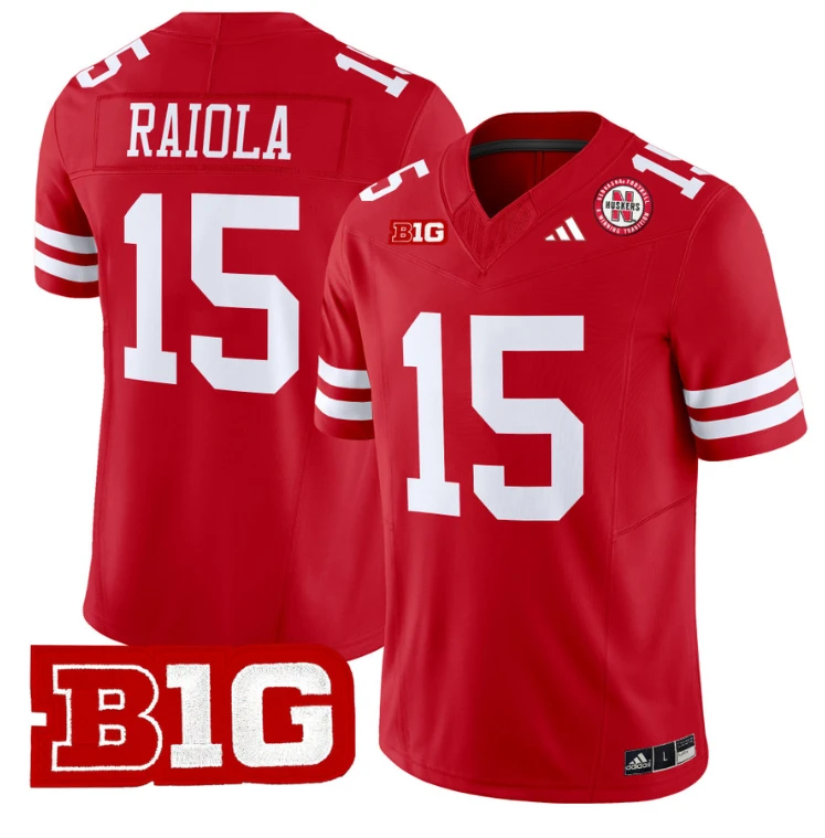 Dylan Raiola Jersey #15 Nebraska Cornhuskers Vapor Limited Football Scarlet by My Store