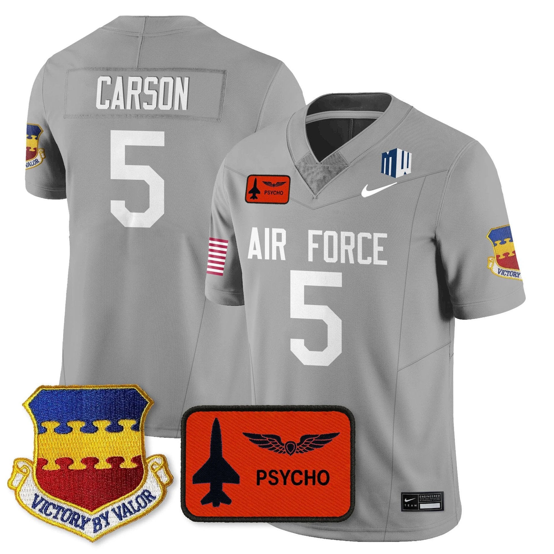 Dylan Carson Jersey #5 Air Force 2025 Honor F-16 Stitched by My Store NCAA Football Jerseys