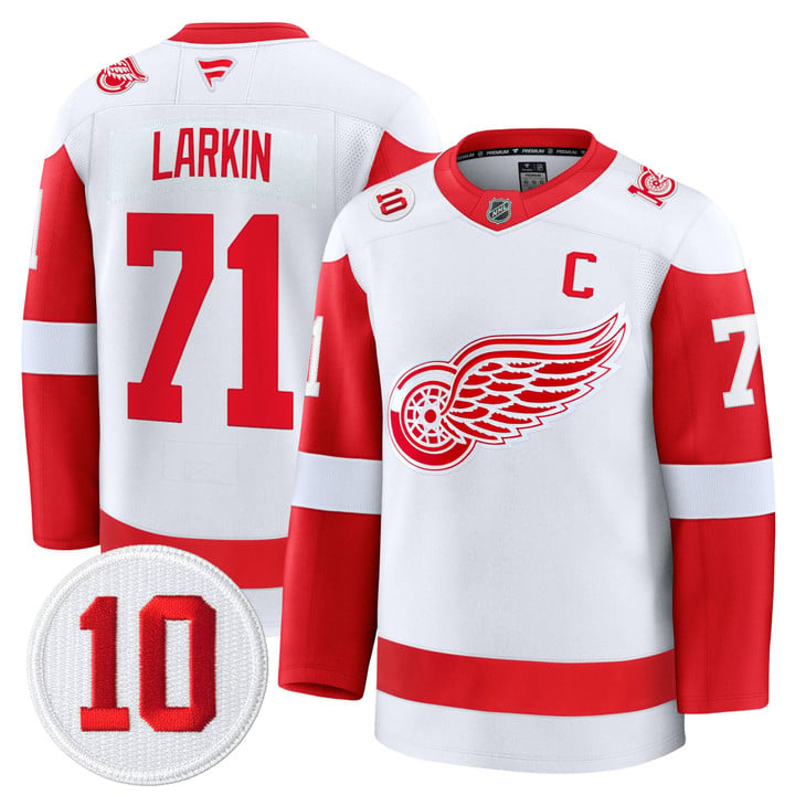 Dylan Larkin Jersey #71 Detroit Red Wings #10 Alex Delvecchio Honoring Stitched by Hockey David