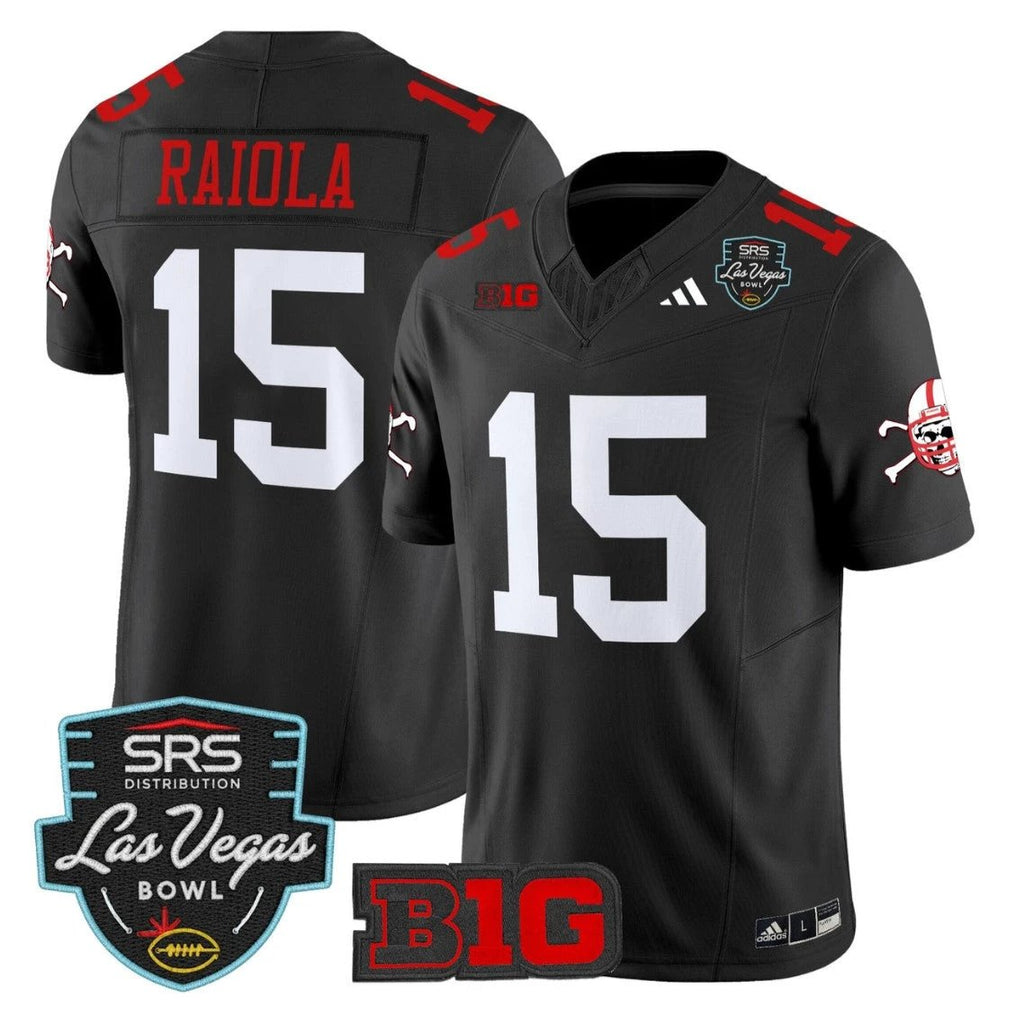 Dylan Raiola Jersey #15 Nebraska Cornhuskers 2025 Las Vegas Bowl Stitched by My Store NCAA Football Jerseys