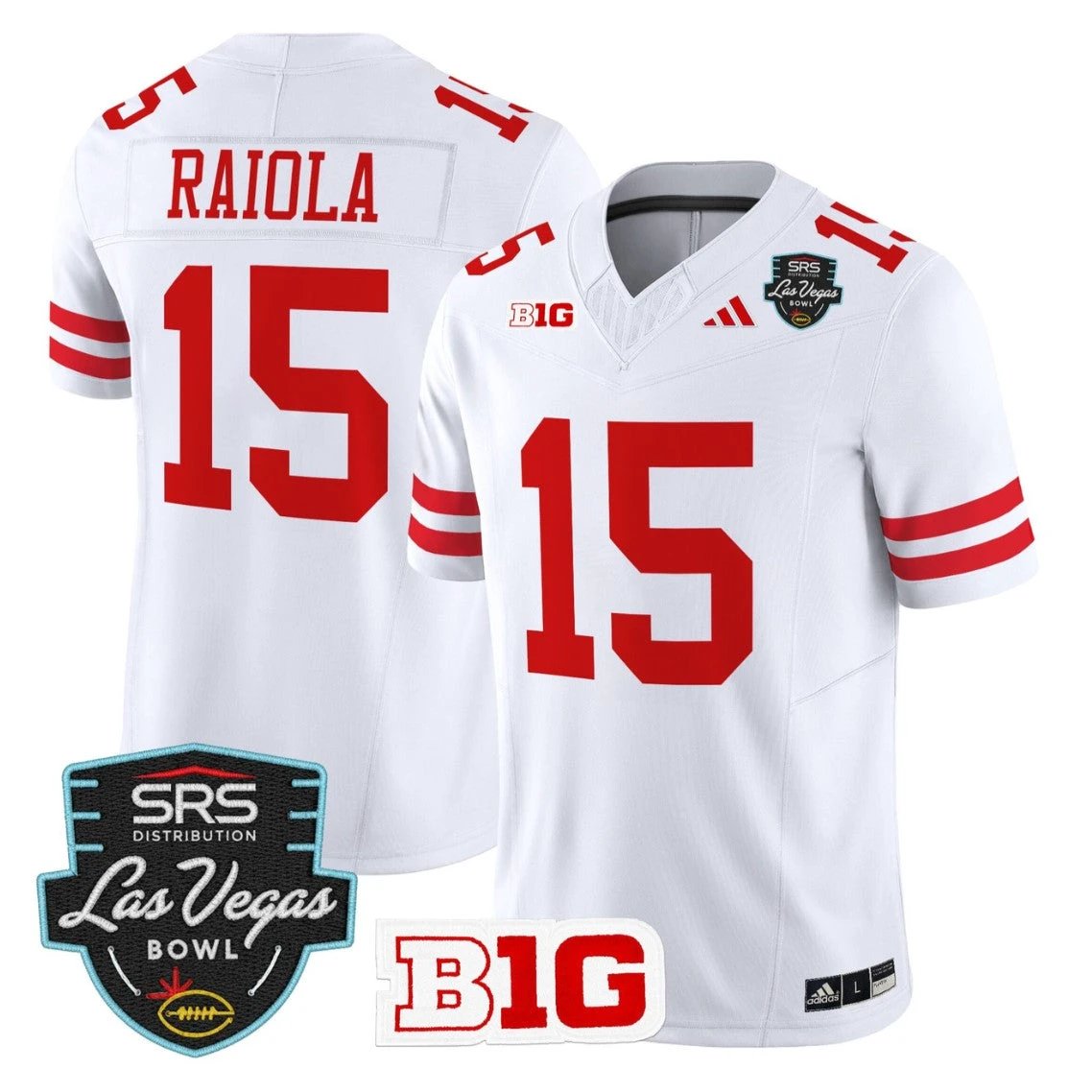 Dylan Raiola Jersey #15 Nebraska Cornhuskers 2025 Las Vegas Bowl Stitched by My Store NCAA Football Jerseys