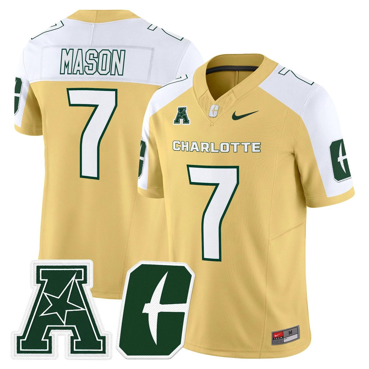 E. Jai Mason Jersey #7 Charlotte 49ers 2025 Vapor Limited Stitched by My Store NCAA Football Jerseys