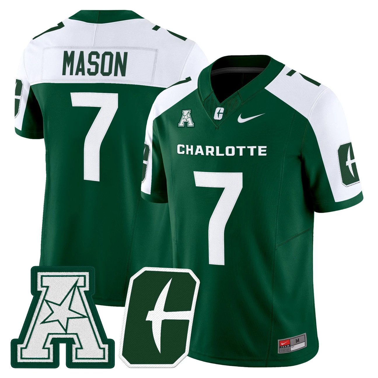 E. Jai Mason Jersey #7 Charlotte 49ers 2025 Vapor Limited Stitched by My Store NCAA Football Jerseys