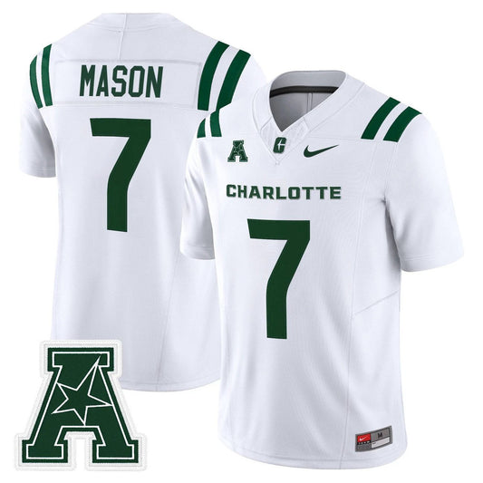 E. Jai Mason Jersey #7 Charlotte 49ers 2025 Vapor Limited Stitched by My Store NCAA Football Jerseys