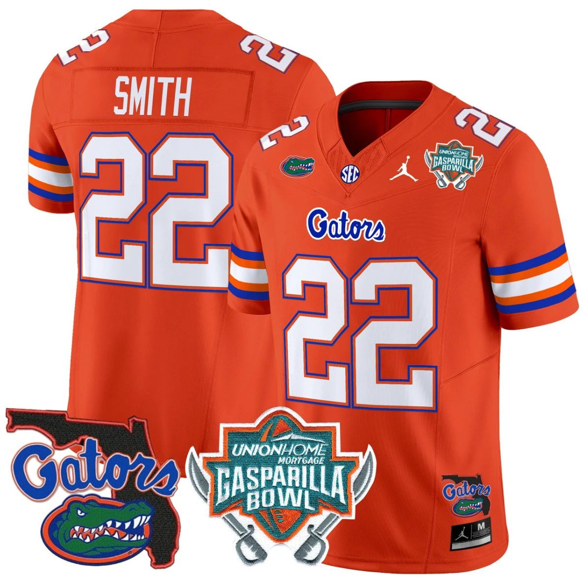 Emmitt Smith Jersey #22 Florida Gators 2025 Gasparilla Bowl Patch Orange by My Store