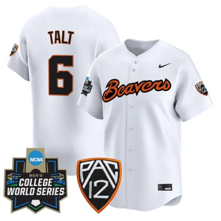 Easton Talt Jersey #6 Oregon State Beavers 2025 World Series Stitched White by My Store
