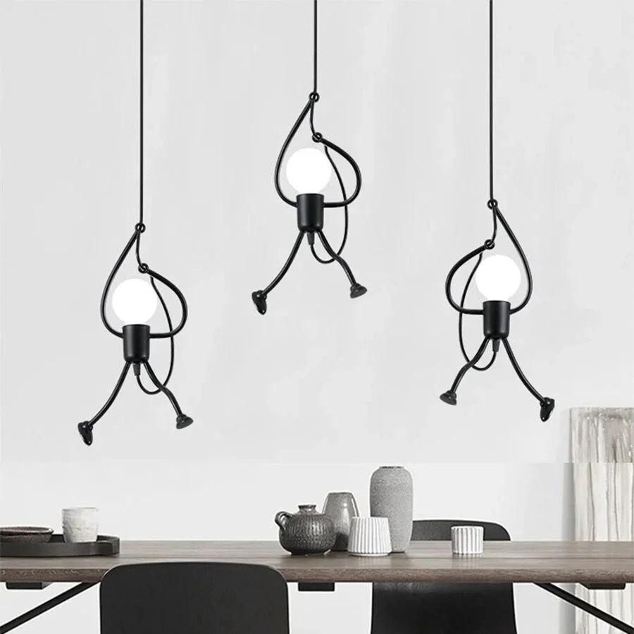 FunkyLight | Retro Pendant Light Iron Man Bowlift by Bowlift