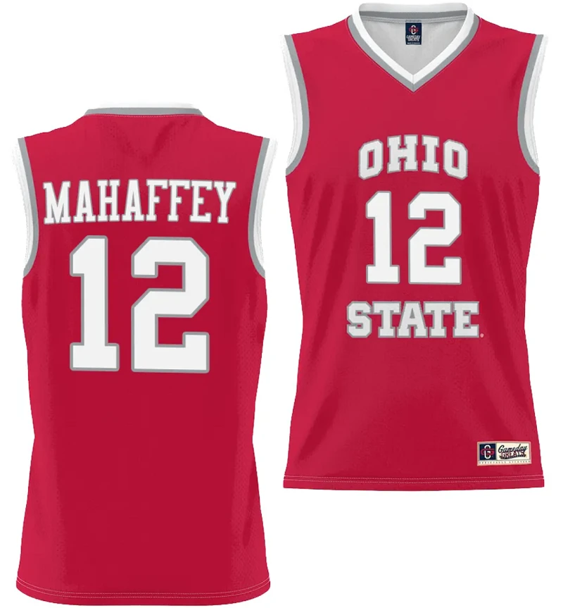 Evan Mahaffey Jersey #12 Ohio State Buckeyes College Basketball Lightweight Scarlet by My store basketball